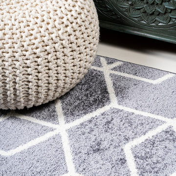 Tumbling Blocks Modern Geometric Area Rug 2